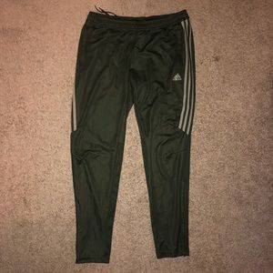 dark green adidas track pants